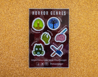 Horror Genres 4" x 6" Kiss Cut Sticker Sheet
