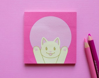 Happy Cat Sticky Note Pad