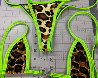 Cougar and Neon Green! Bikini (top and bottom)