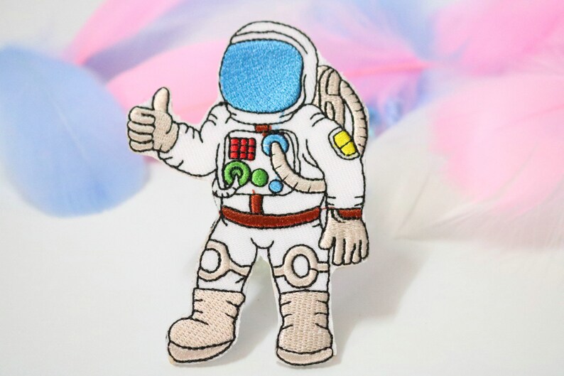 Thumbs Up Space Man Astronaut Embroidered Patch Iron-On//Sew On Applique
