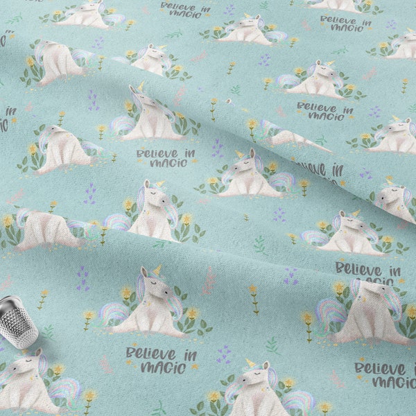 Vorbestellung Eigendesign |  Belive in Magic Unicorn  | BIO Sommersweat oder Jersey Stoff Baby |