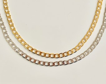 Flat chain necklace