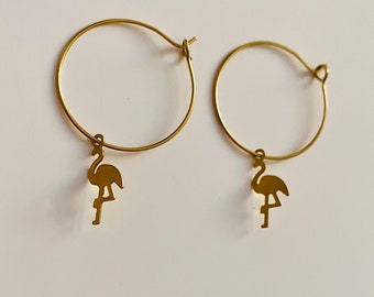 Earring flamingo