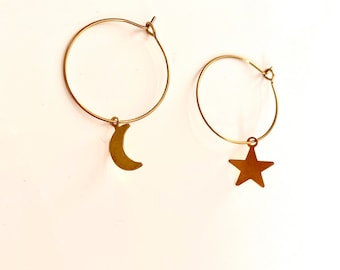 Earring Moon Star