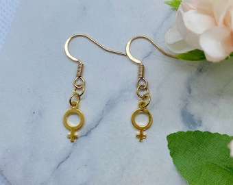 Earrings Venus Symbol