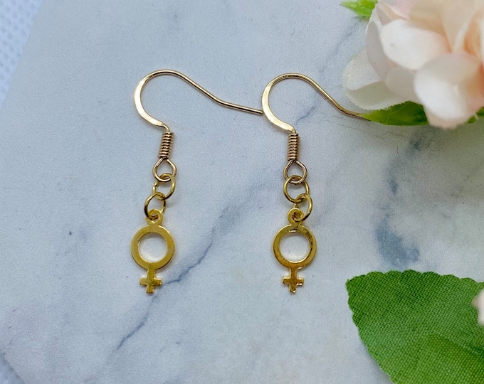 Earrings Venus Symbol