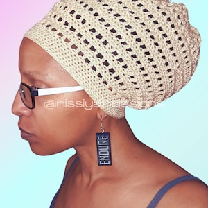 NissiYah Designs Crocheted Tam Crochet Loc Headwrap Hat Slouchy Hat - Crochet Pattern Only - Digital PDF File - Downloadable Printable File
