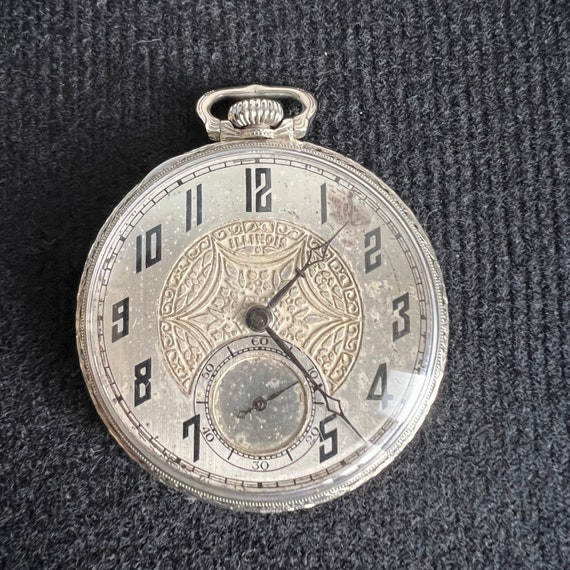 Vintage Illinois Watch Co. Pocket Watch / 1920s A… - image 2