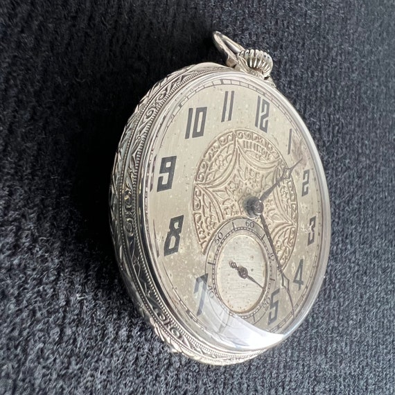 Vintage Illinois Watch Co. Pocket Watch / 1920s A… - image 4