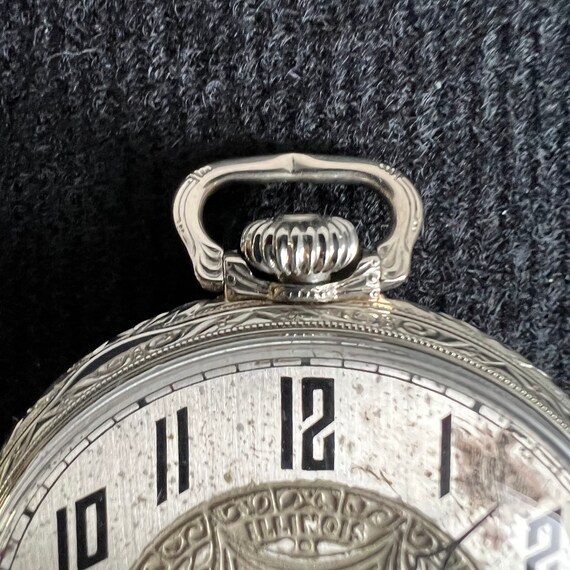 Vintage Illinois Watch Co. Pocket Watch / 1920s A… - image 8