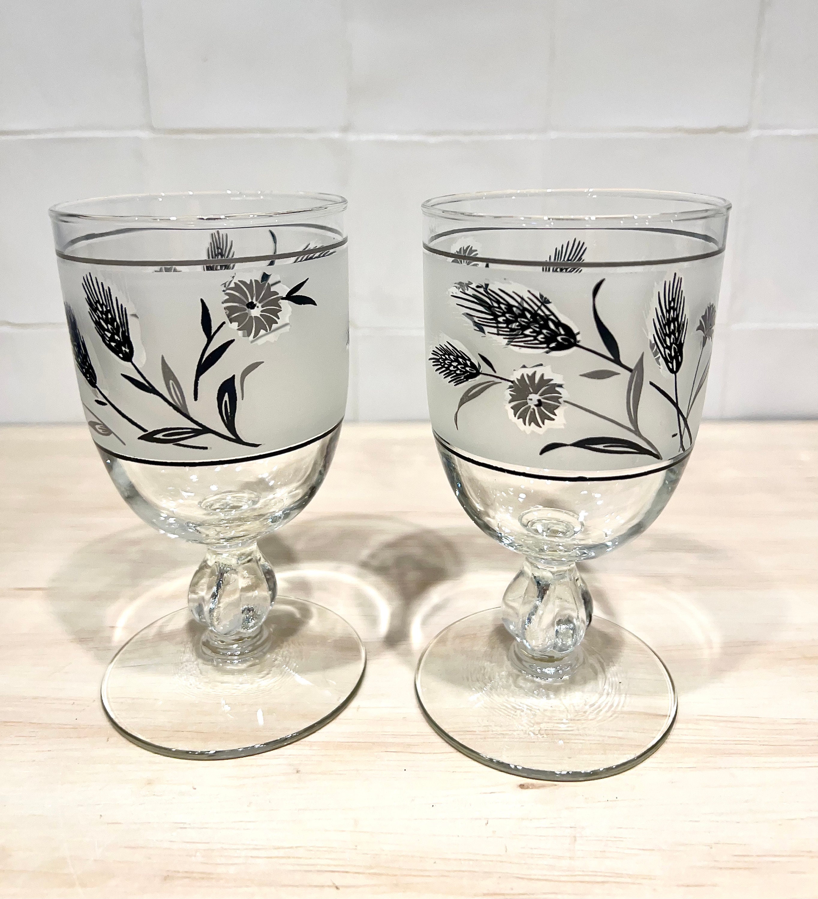 Libby Silver Leaves set of 4 stem/wine – Dupree's Vintage