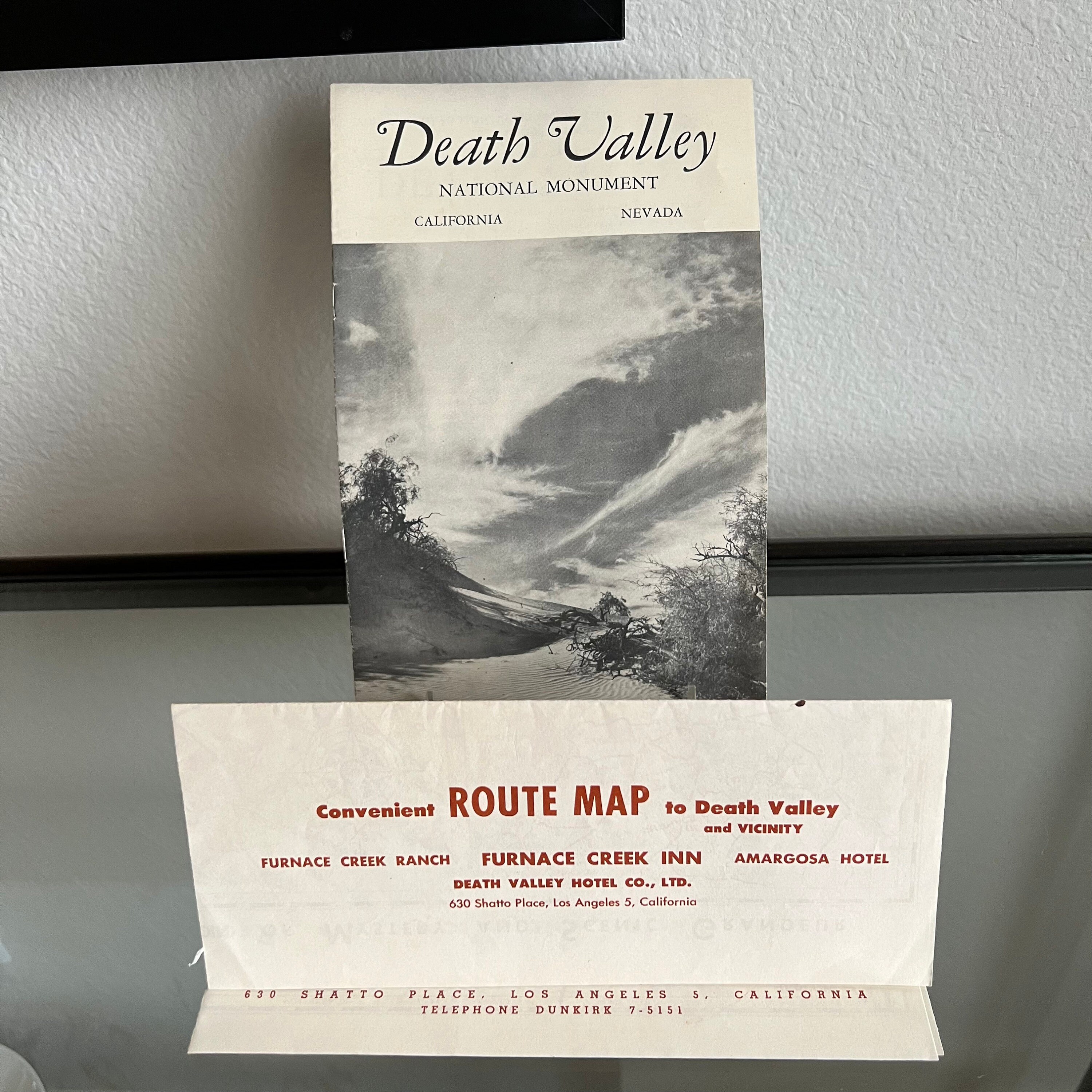 death valley hotels map