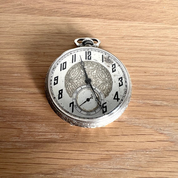 Vintage Illinois Watch Co. Pocket Watch / 1920s A… - image 1