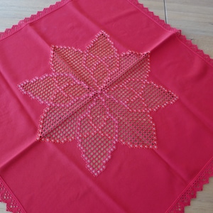 Decoração de mesa guardanapos Hardanger