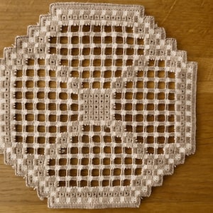 Decoração de mesa guardanapos Hardanger