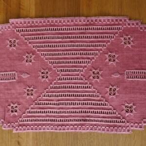 Decoração de mesa guardanapos Hardanger