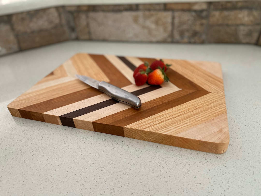 Herringbone Cutting Board- Large, No Juice Groove