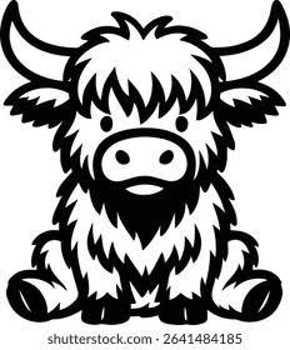 Highland Cow Chunky Yarn Throw Afghan Hand Crochet Digital Grid Pattern