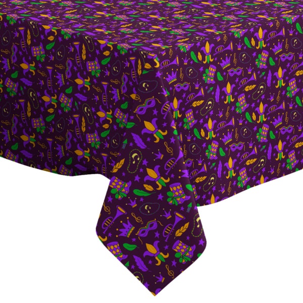 mardi gras fabric tablecloth