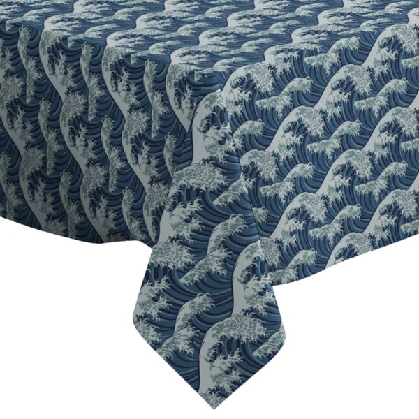 Japanese Print Tablecloth Etsy