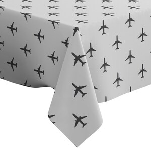 Handmade Decorative Tablecloth, Airplane Pattern Print, Rectangle/ Square, Home Decor Fabric