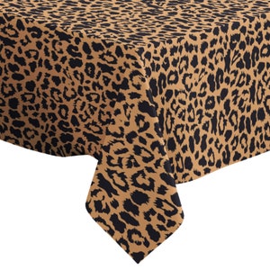 Handmade Decorative Tablecloth, Leopard Pattern Print, Rectangle/ Square, Home Decor Fabric