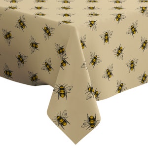 Handmade Decorative Tablecloth, Honey Bee Print, Rectangle/ Square, Home Decor Fabric