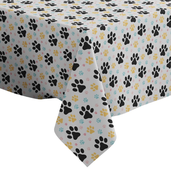 Dog Paw Print Tablecloth Etsy
