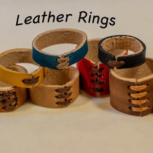 Two simple leather rings