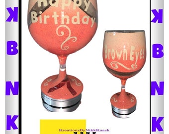 Custom Birthday Glass