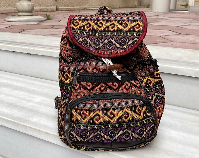 Outfit Multi Color Unique Backpack, Soft Touch Stylish Bag, Multi-Pocket Rucksack, Casual Utility Bag, Christmas Surprise Gift, Birthday