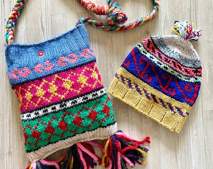 In Gift Box, Knitted Beanie And Crossbody Bag Set, Hygge Unique Christmas Gift Her, Cozy Gift Box For Girlfriend, For Best Friend, Sister