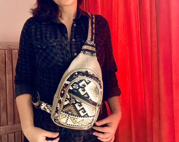 Personelized Boho Shoulder Sport Small Chest Bag, Weekender Sling Midi Crossbody Bag, Hand-Free Safe From Theft, Birthday Gift For Sister
