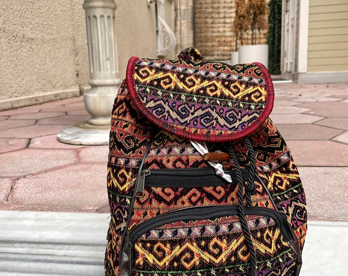 Outfit Multi Color Unique Backpack, Soft Touch Stylish Bag, Multi-Pocket Rucksack, Casual Utility Bag, Christmas Surprise Gift, Birthday