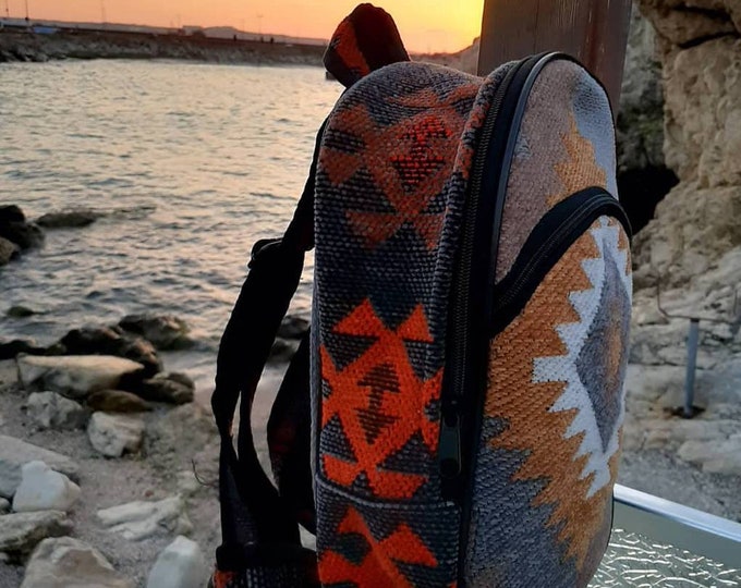 Practical And Fashionable Kilim Pattern Pretty  Boho Backpack