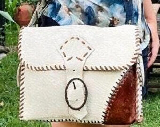 Personalized Cowhide Hand-stitched Bag: Western Cowgirl Style
