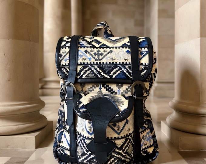 Personalized Rug Pattern Backpack: Anti-Theft Travel Rucksack