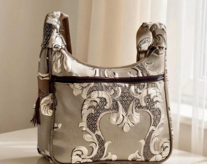 1900s Victorian Style Purse, Shiny Fabric Personalized Shoulder Bag, Hand-Made Unique Bag, Christmas Gift For Her, Vintage Gift For Mom