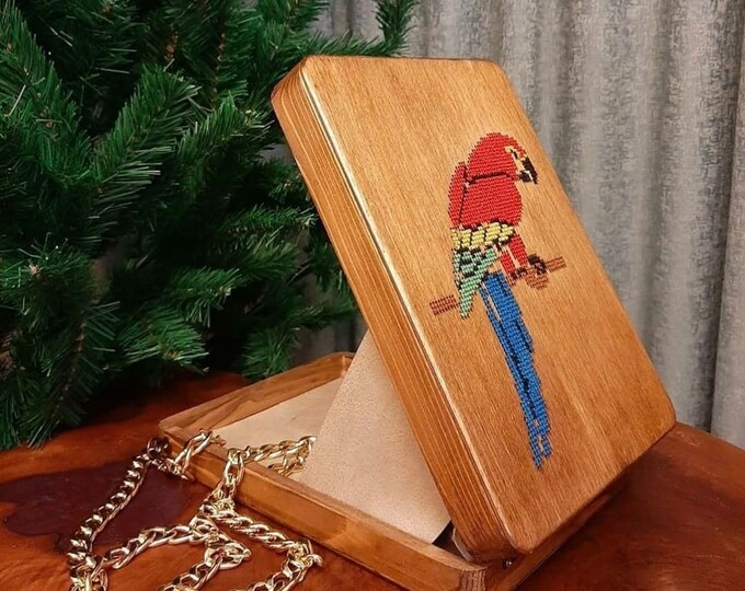 Personalized Handcraft Wood Clutch Crossbody Bag, Etamine Unique Stylish Special Mother's Day Gift For Nature Lover Women Her Wife friend