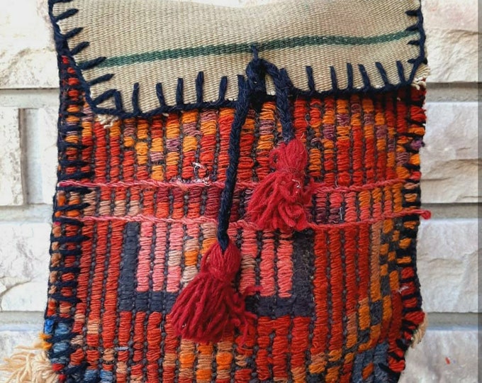 Handmade Kilim Saddle Crossbody Bag | Boho Wool Rug Bag | Vintage Hippie Purse | Gift for Her | Mother’s Day | Festival Shoulder Bag