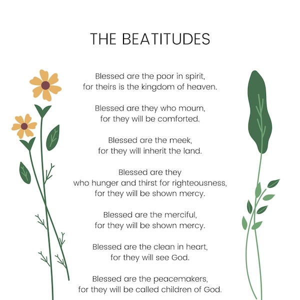 The Beatitudes - Christian Scripture - Download + Print