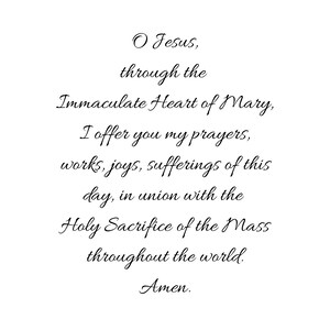 Morning Offering Prayer - Download and Print