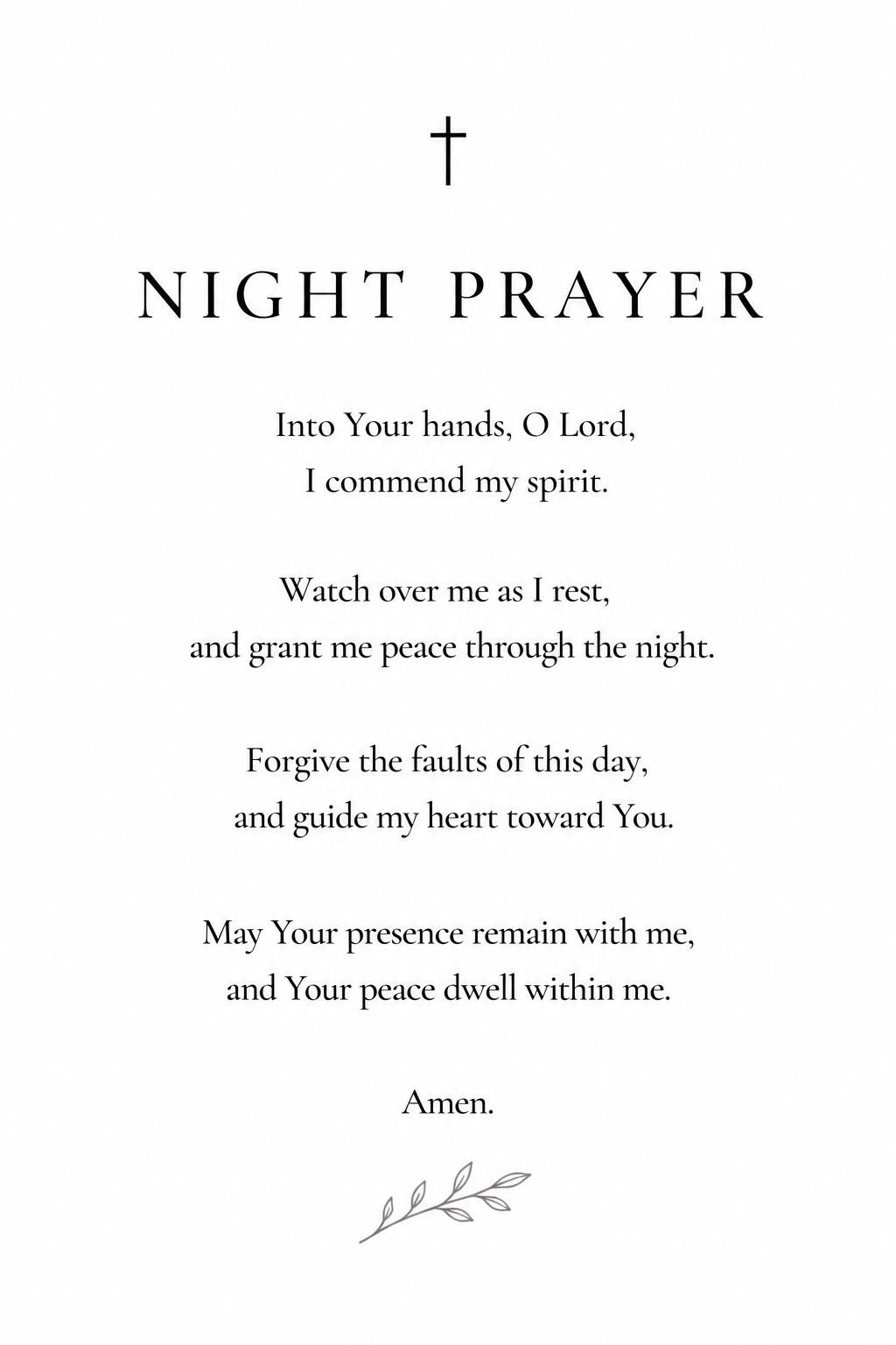 Catholic Daily Prayer Bundle Printable, Morning Offering & Night Prayer ...