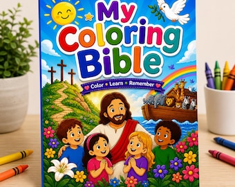 Kids Bible Coloring Book for Ages 2 to 6 | Christian Coloring Book for Toddlers | Bible Stories Activity Book | Sunday School Gift