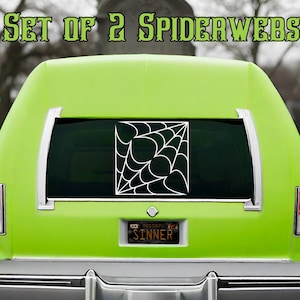 Spiderwebs Double (2 Webs) Vinyl Decal Sticker /Goth Alternative Gothic Grunge Indie Dark Cult Waterproof Vinyl Sticker