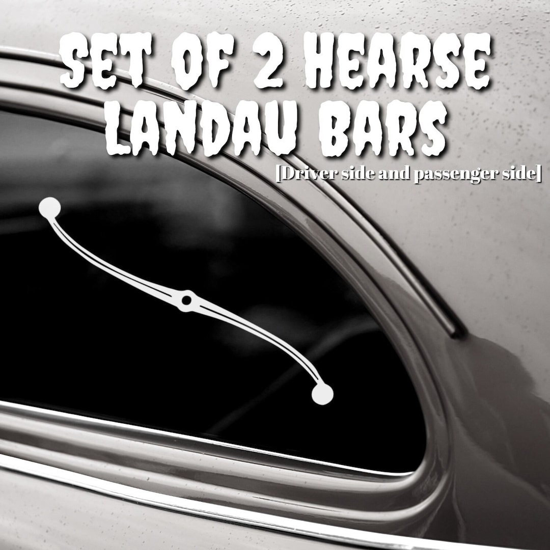 Hearse Landau Bars Scroll 2 Landau Bars Vinyl Decal Sticker /goth