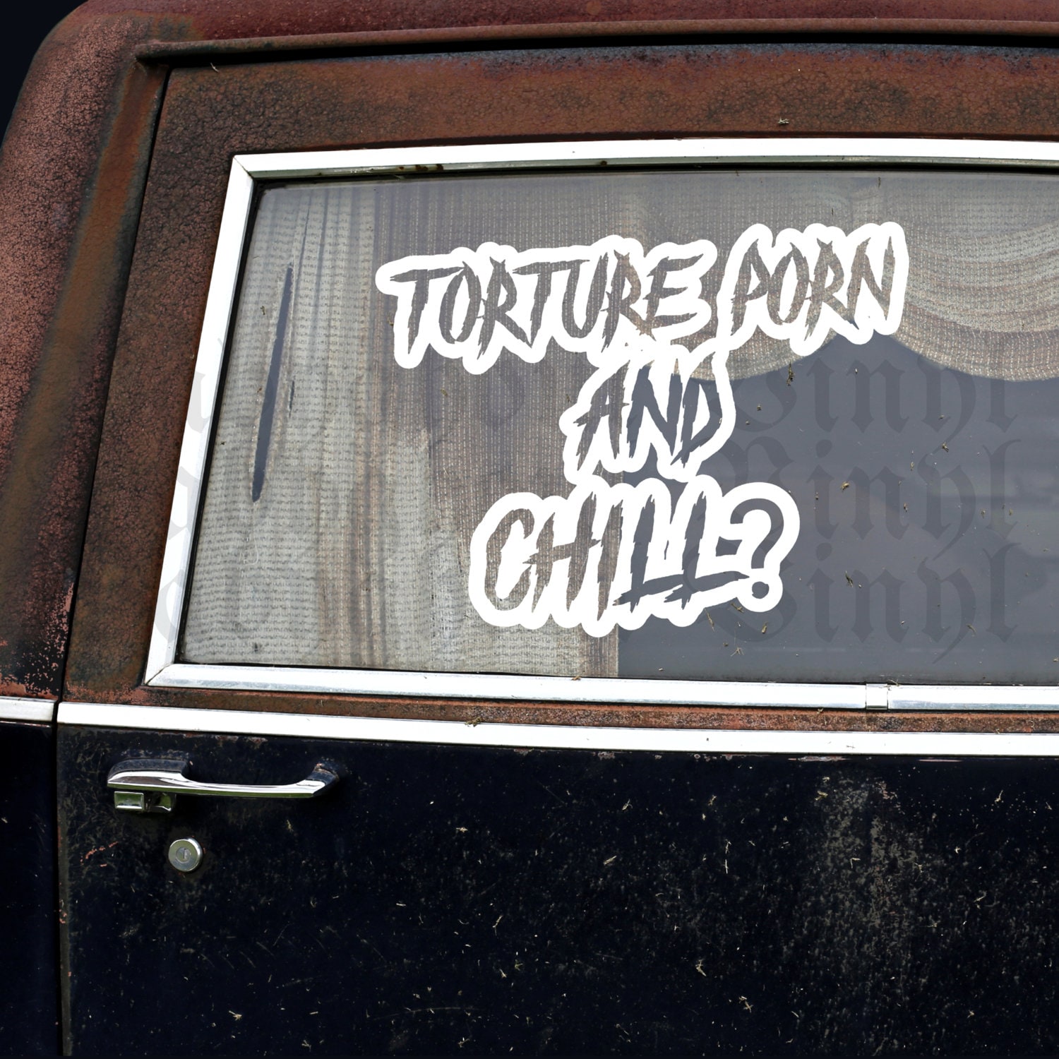 Funny Car Porn - Torture Porn and Chill Vinyl Decal Sticker / Goth Alternative - Etsy Sweden