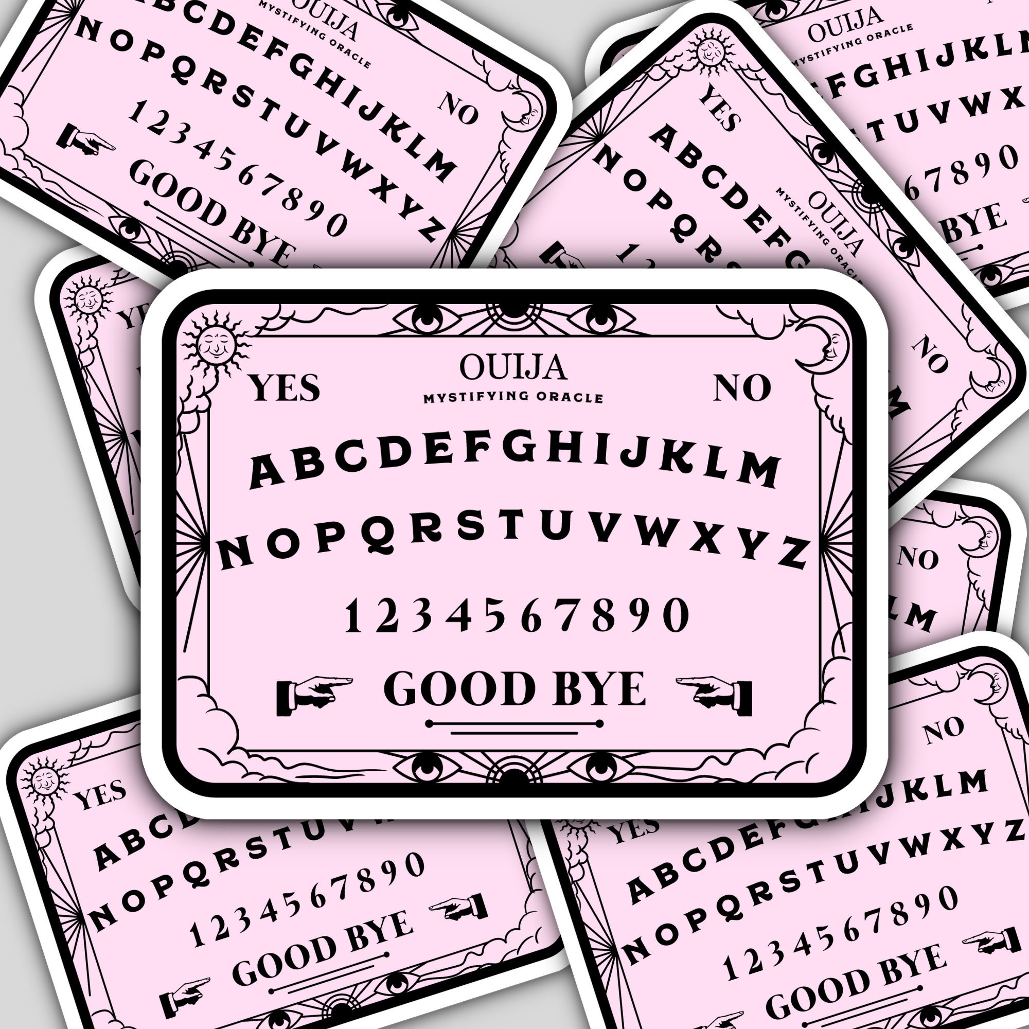 Pastel Goth Cute Pink Ouija Board Laminate Sticker // Gothic Etsy