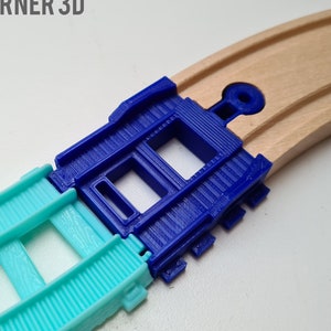 Trackmaster (2014) to Brio connector / Wooden train connector / Brio extension / Imaginarium / Thomas / Lillabo / Melissa & Doug