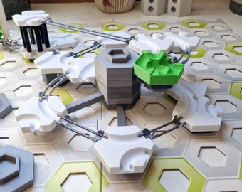 Stackable spider support tower for Gravitrax / Gravitrax extension / Marble run part